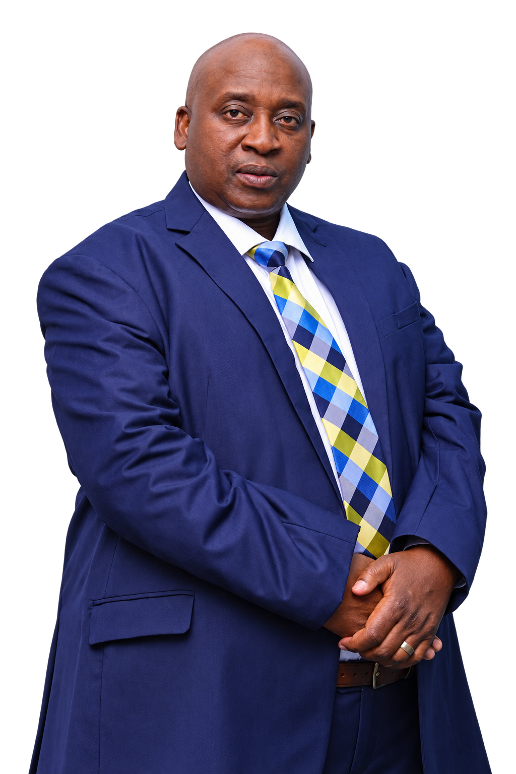 Bishop Professor Mpeli Mwaisumbe akiwa na tai ya rangi